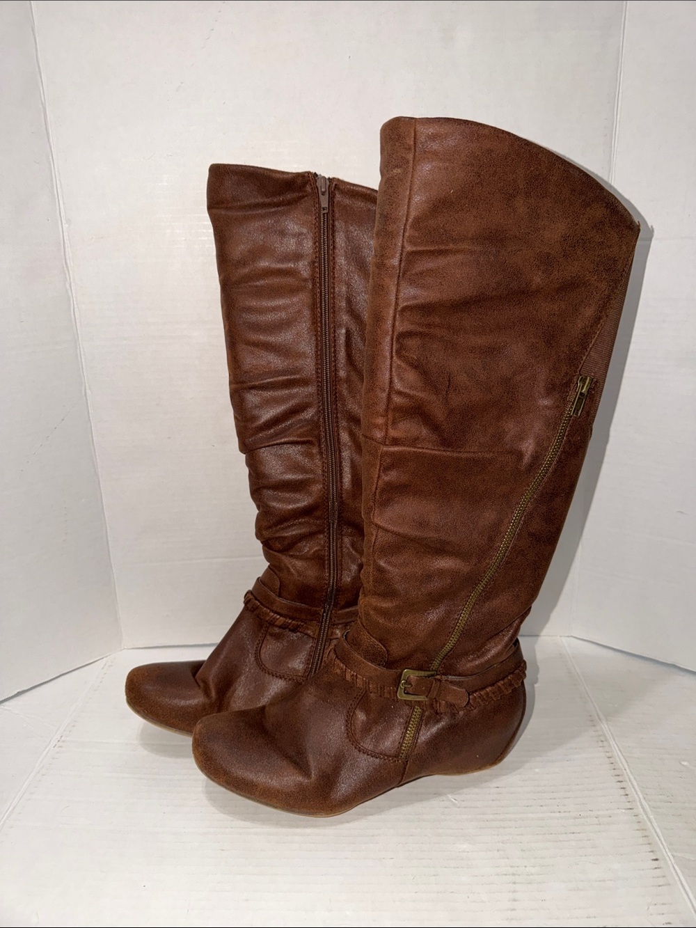 BareTraps Shania Brown Over-the-Knee Side-Zip Boots